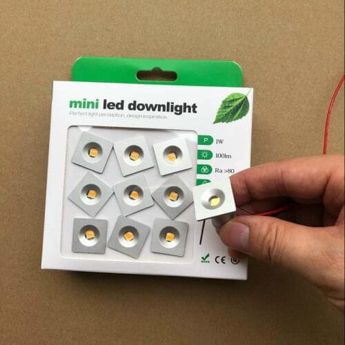 9pcs 1W Square IP65 Mini LED Downlight Outdoor Garden Bathroom Corridor Ceiling Spot Bulb Light Sauna Lighting CE