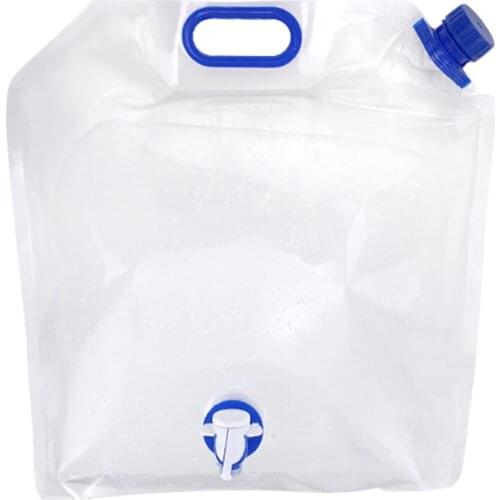 Emergency Water Bag Portable Foldable With Faucet Home For Outdoor Hiking Sport Camping Cycling Bottle Storage