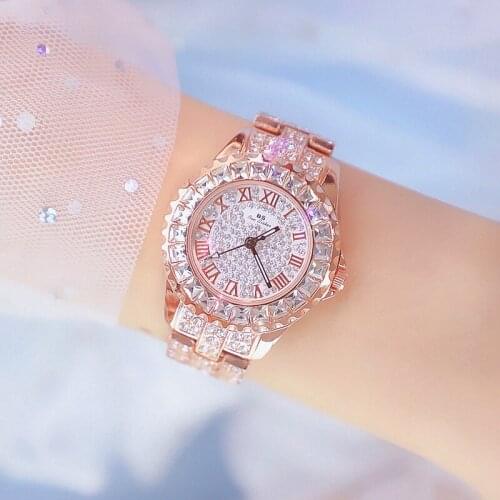 Watches Woman 2020 Famous Brand Luxury Fashion Diamond Quartz Ladies Wrist Watches Rose Gold Women Wristwatch Reloj Mujer 2021