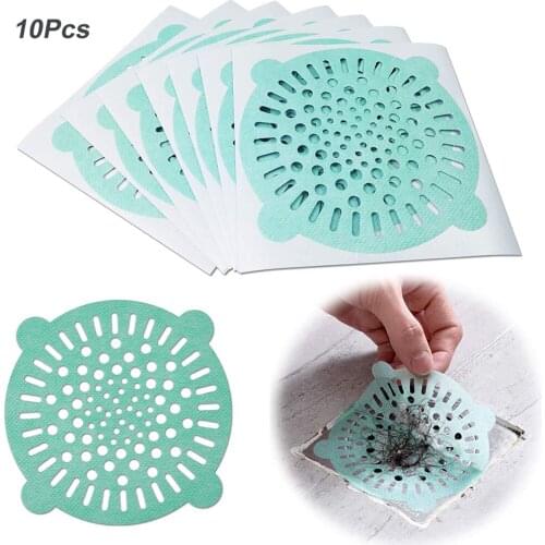 10Pcs Universal Disposable Sink Filter Shower Drain Stickers Drain Hair Catcher Strainer Floor Drain Cover For Kitchen Bathroom