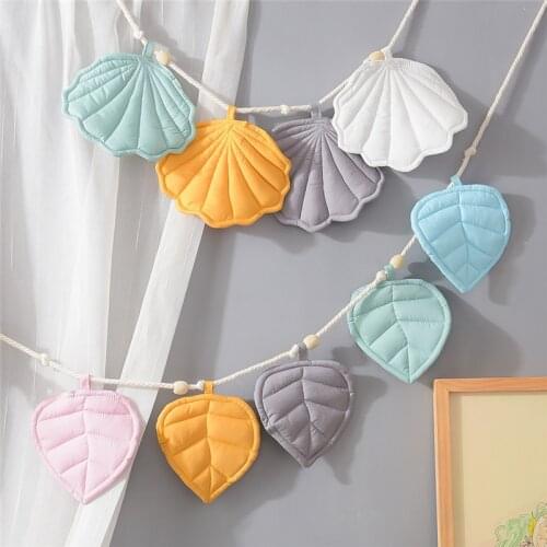 Nordic Handmade Leaf/Shell Garlands String Wall Hanging Decoration Kids Baby Boy/Girl Room Nursery Decor Photo Props Party Banne
