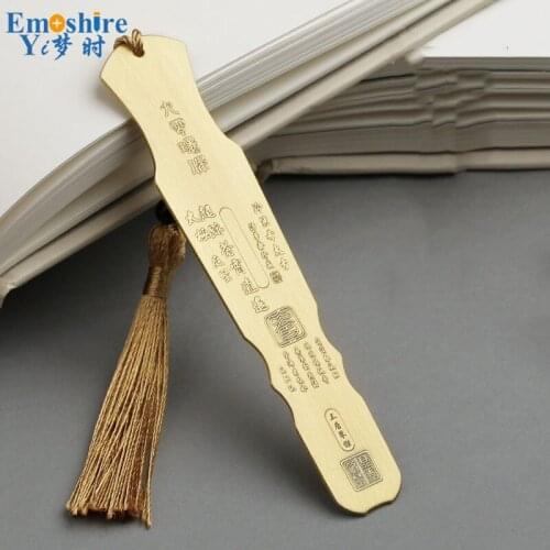 Top Branding Bookmark Retro Metal Bookmarks for Book Marker Students Gifts Stationery Office School Supplies Bookmarks M111