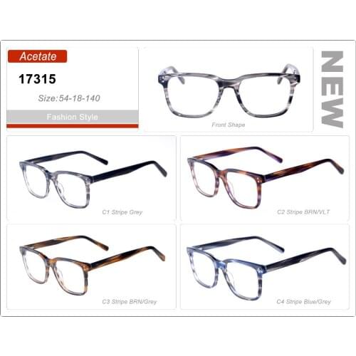 Eye wonder Wholesale Man Square Glasses Frames Designer Glasses Blue Transparent Striped