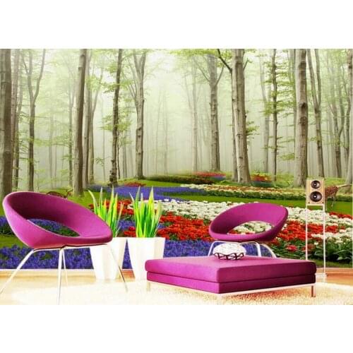 Custom Beautiful forest background wall wallpaper,restaurant living room TV sofa wall bedroom murals wallpaper for walls 3 d