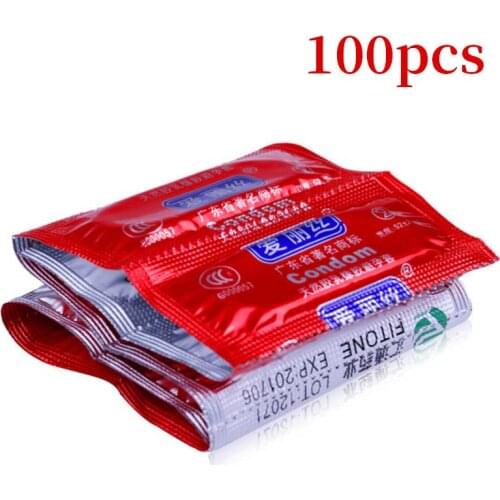 High Quality 100Pcs Condoms Natural Latex Rubber Smooth Lubricant Safe Contraception Ultra Thin Condom Men Sex Toys Sex Products