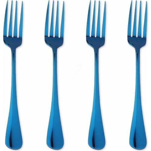 Blue Spoon Knife Set Gold Cutlery Knives Sets Wedding Tableware Forks Knives Spoons Silverware Travel Cutlery Set Dropshipping