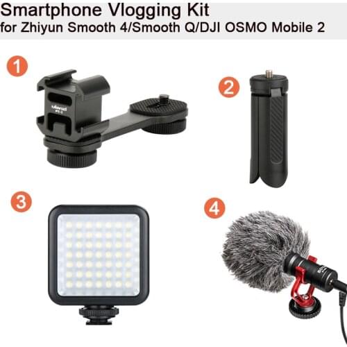 Ulanzi Smartphone Vlogging Kit with Professional Recording Microphone for iPhone Samsung Nikon DSLR Youtube Vlogging Video Gear