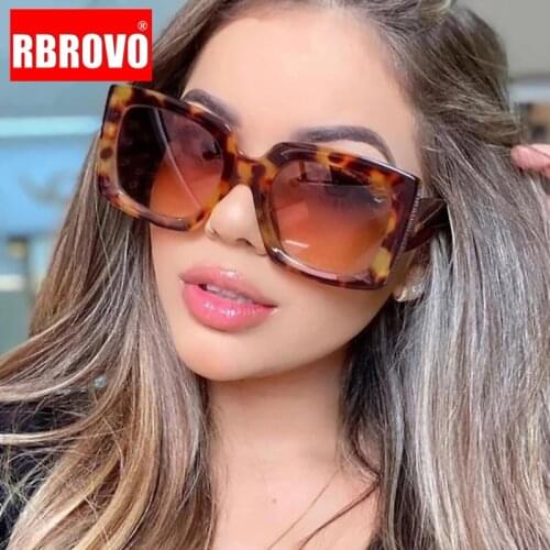RBROVO Oversized Retro Sunglasses Women Luxury Brand Sunglasses Women Square Glasses For Women Mirror Lentes De Sol Mujer