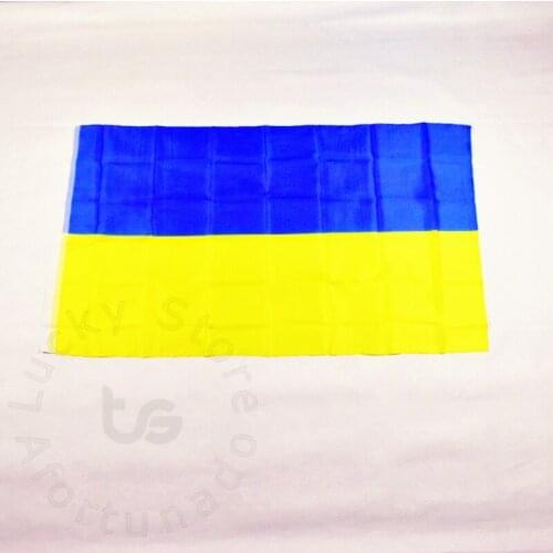 Ukraine 90*150cm flag Banner Hanging National flag for meet,Parade,party.Hanging,decoration