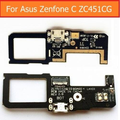 High Quality USB Connector Charger Flex Cable For Asus zenfone C ZC451CG Jack port board Flex Cable with USB connector module