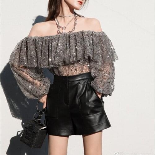 2020 New arrive women Sequins blouse