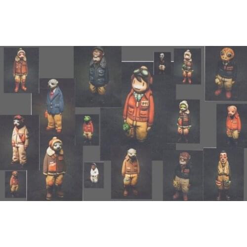 17pcs / lot 1/35 scale kawayi cartoon people Resin Model Kit figure Free Shipping
