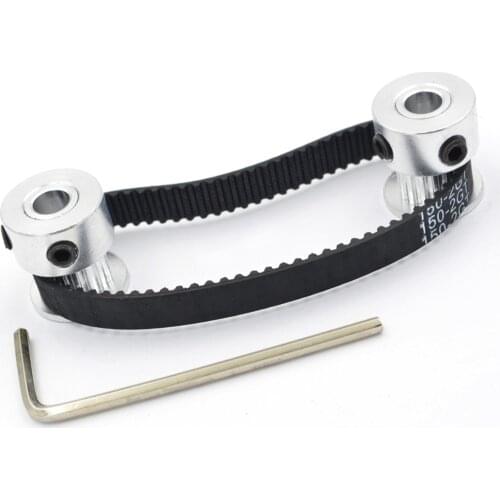 2M/2GT 16 Teeth Synchronous Timing Pulley Belt, Bore 4/5/6mm Set, 1:1 16T:16T Speed Ratio For 150-2GT Belt Width 6mm Kit