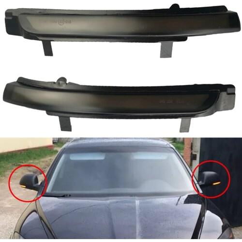 2Pcs Dynamic Steering Signal Led Rear View Mirror Indicating Flash FitFor Skoda Octavia 2009-2013 For Skoda Superb 2008-2014