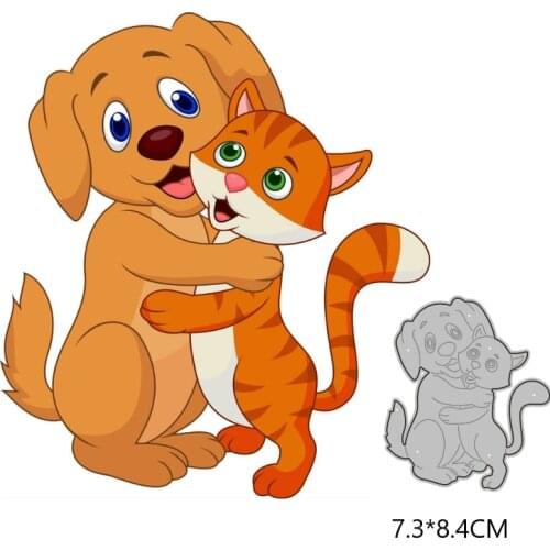2021 Puppies and Kittens New Metal Cutting Dies Photo Album and Planner Die Cut Scrapbooking For Crafts Card Making no Stamps
