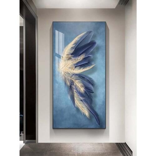 Diamond Painting Full Diamond porch Vertical Version Feather New Simple and Modern Living Room Corridor DIY Cross Stitch FH6615