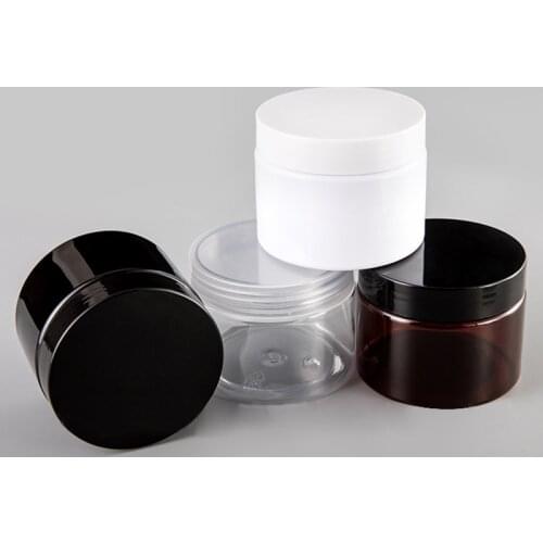 20pcs 150g Brown white Plastic Cream Jar,5oz Lightproof Empty Cosmetic Container,Facial Mask Cream Bottle,150ml Sub-bottling