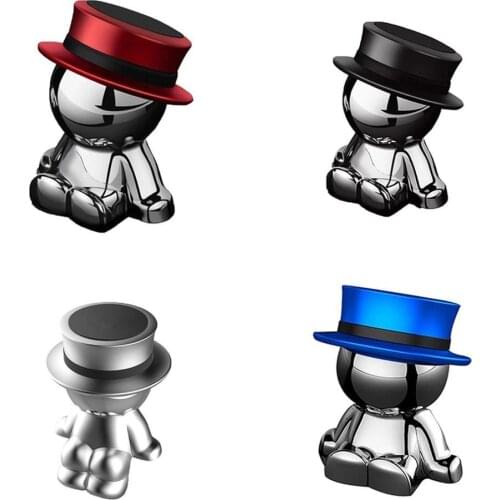 Cartoon Car Magnetic Phone Holder Straw Hat Villain Car Magnet Mobile Phone Holder Phone Mount Cute Phone Stand