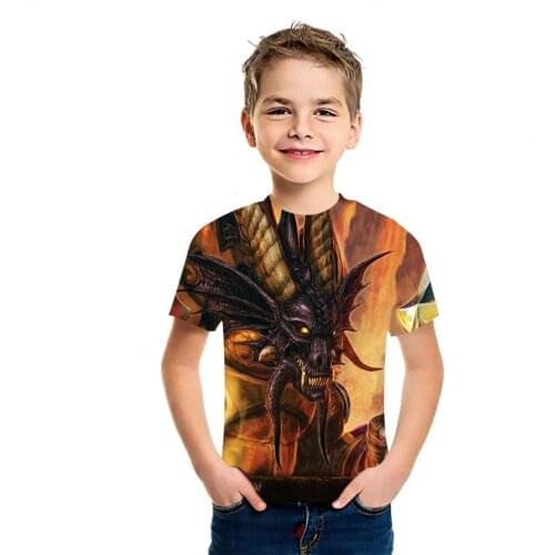 World Of Warcraft 3D Printed Childrens Harajuku T-Shirt 2021 Summer Fashion Casual Loose Short Sleeve Versatile Creative Top