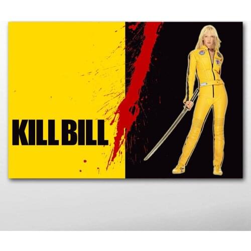 KILL BILL Movie martial arts warrior katana sword blood Wall Art Posters Canvas Prints Artwork paintings for Living Room Decor