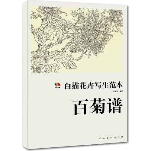 Chinese painting drawing template book sketch paint from life copybook traditional gongbi white line drawing book chrysanthemum