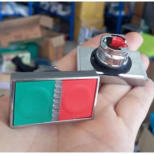 Push button switch flush double buttons