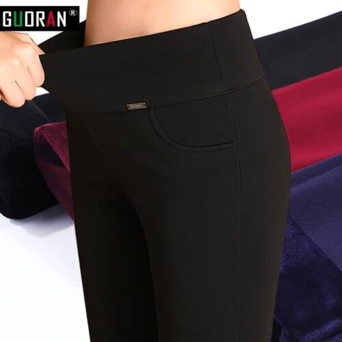 Hot sale 2016 winter women pants Plus size women pencil pants female pants capris velvet warm feet plus size 5XL trousers women