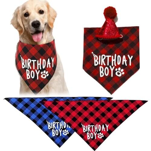 Fashion Handmade Adjustable Pet Birthday Party Decor Cat Dog Scarf Hat Collar Banner Accessories for DIY Pet Party Supplies Hot
