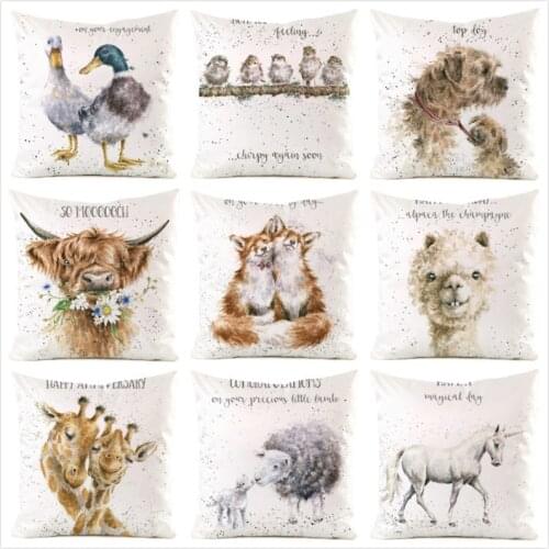 45cm*45cm Occasion Blessing Inimitated Silk Fabric Throw Pillow Covers Couch Cushion Cover Home Decorative Pillows Pillow Case