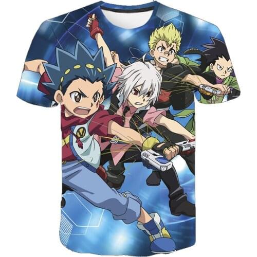 New 3D Printed Beyblade Burst Evolution Children T-shirt Boys Girls Kids Casual Children Clothes Summer Short Sleeve T shirts