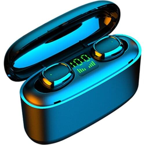New TWS Bluetooth headset 5.0 wireless headset charging box sports headset earplugs with dual microphones (for iPhone Android)