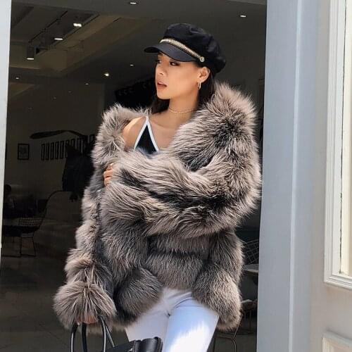 Autumn Winter Coat Real Fox Fur Coats Women Clothes Korean Short Jacket Manteau Femme Hiver MY961