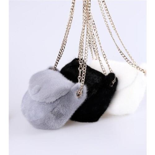 Autumn Winter Plush Vertical Mobile Phone Bag Versatile Cute Cross Body Mini Purse Bag Korean Fur Students Soft Shoulder Bag