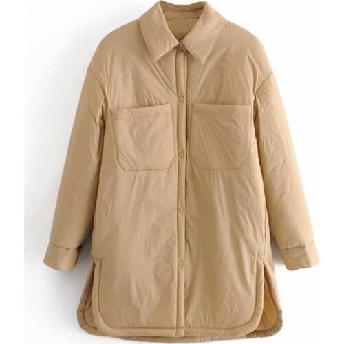 Oversized Coat Woman Casual Shirt Jacket Loose Thin Long Parkas Coats Warm Streetwear Chaquetas Para Mujer