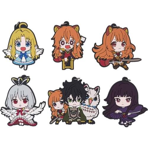 The Rising of the Shield Hero Tate No Yuusha No Nariagari Anime Naofumi Raphtalia Firo Filo Fitoria Glass Rubber Keychain