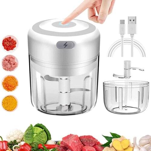 Portable Electric Garlic Press Crusher Vegetable Chopper Mini Food Crusher Blender Garlic Pepper Ginger Mincer Kitchen Gadgets