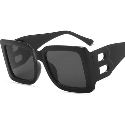 Square Oversized Frame Sunglasses Ladies Personality B Sunglasses Male Brand Designer Outdoor Sports Street Shooting Glasses