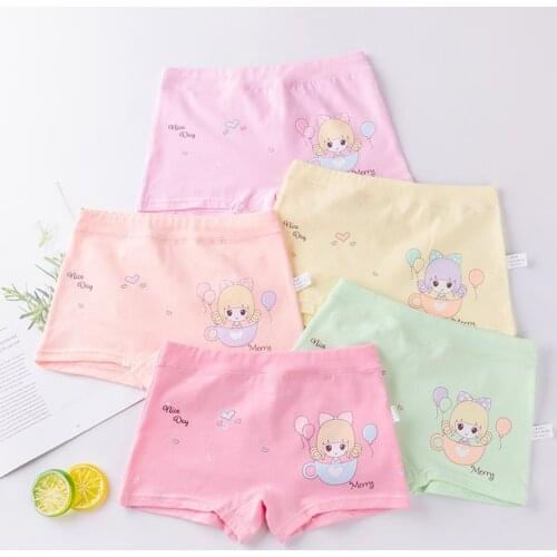 New arrived Girls Underwear Free Shipping Fashion Kids cotton character children short boxer panties 5pcs/lot 2-8year