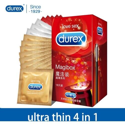 Durex Magibox Condom Ultra Thin Sex Product Natural Rubber Safe lubricant Latex Condom for Men Cock Sleeve Intimate