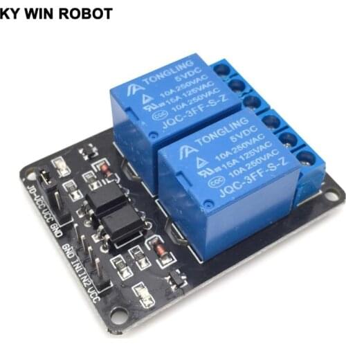 1PCS 2-channel New 2 channel relay module relay expansion board 5V low level triggered 2-way relay module for arduino