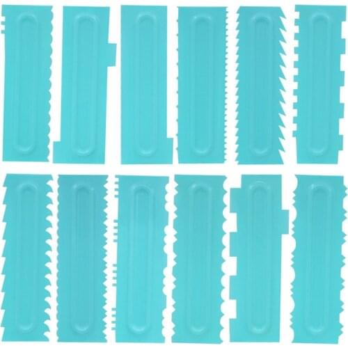 1pc Cake Decorating Comb Icing Smoother Cake Scraper Pastry Design Textures Baking Tools for Scraper cake tool plastic
