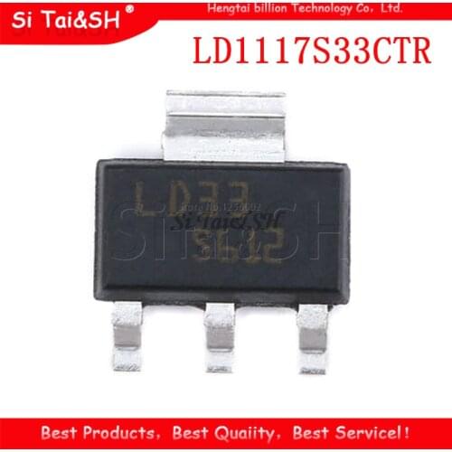 10pcs LD1117S33CTR SOT-223 LD1117S33 SOT223 LD33 IC REG LDO 3.3V 950MA