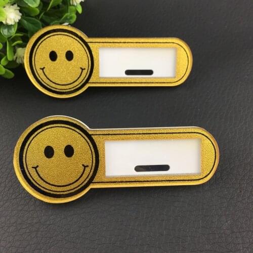 10pcs custom safety pins badge LOGO name tag staff reusable name badge holder with double acrylic plastic plate OR ANY DESIGN