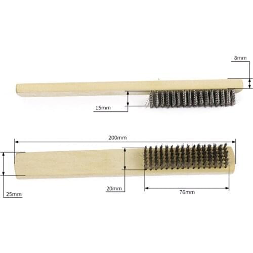 3PCS Stainless Steel Brush Small Wire Brushes For Metal Rust Removal Welding Seam Metal Polishing Rust Cleaning Tool