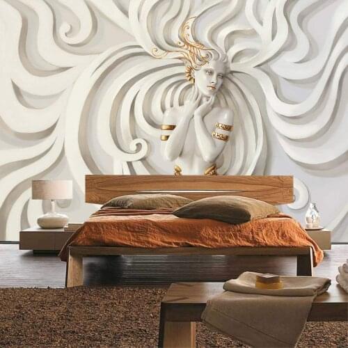 Custom Wallpaper Murals Large Wall Embossed Beauty Wall Mural Wall Stickers De Parede 3D Wallpaper For Walls