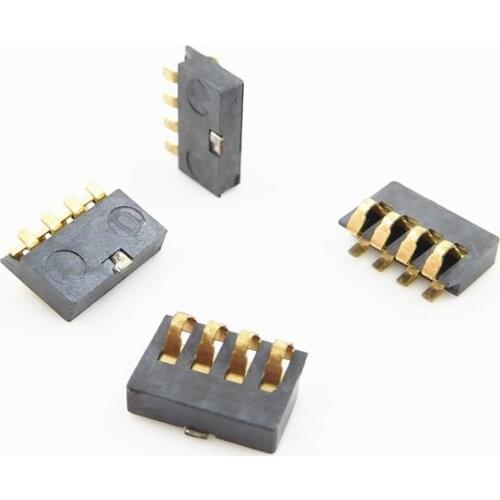 4pin pitch 1.6mm battery connector male plug Inner Battery Clip Contact Connector replacement for all-purpose 6.4x4.3mm