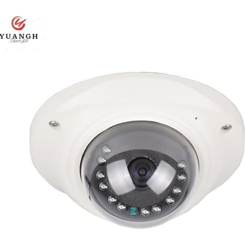 AHD Mini Camera 5MP Metal Dome Vandalproof 180 Degree 1.7mm Fisheye Lens IR Night Vision Video Camera