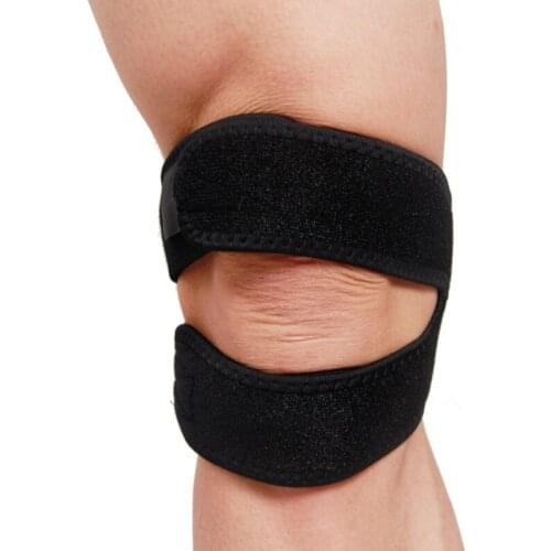 Double Patella Knee Brace Strap Support Pad Sport Injury Arthritis Tendon Tension Fitness Exercise Pressure Safeguard