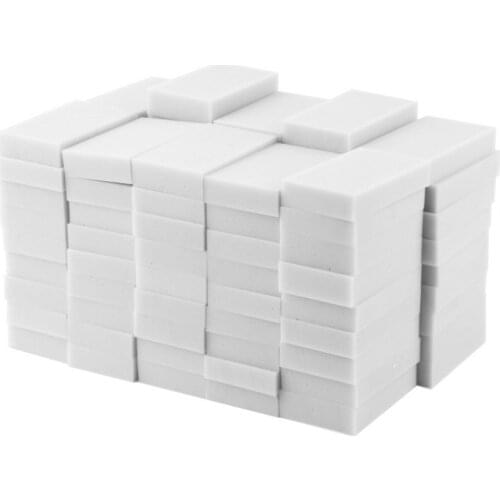 100pcs/lot White Magic Sponge Cleaner Eraser Multi-functional Cleaner Melamine Sponge for Kitchen Bathroom Cleaning 100x60x15mm