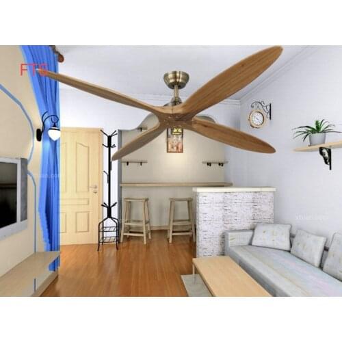 60 inch inverter ceiling fan living room dining room solid wood fan industrial modern European antique fan 4 blades